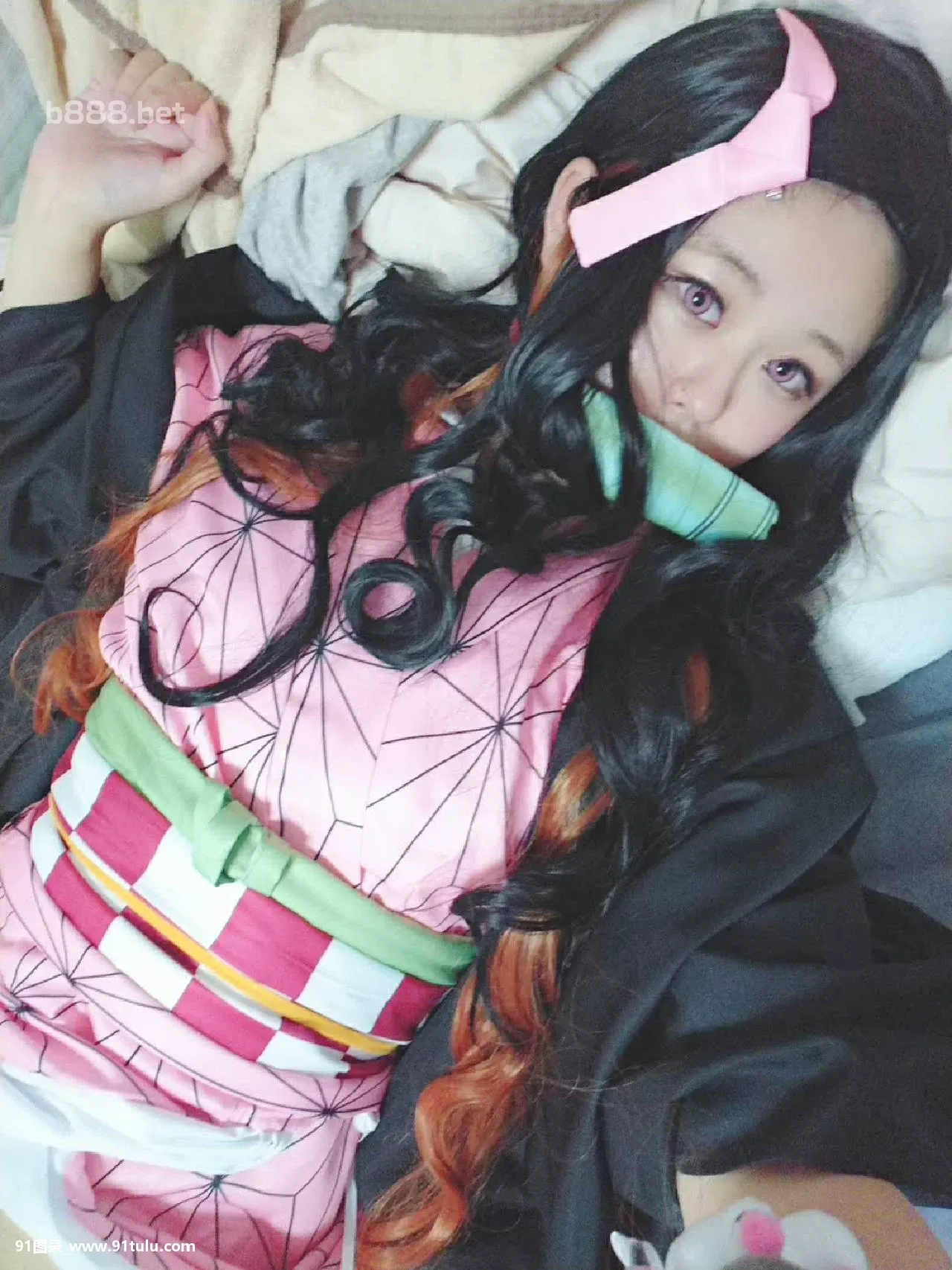 [梦唯 ] Nezuko Kamado Cosplay Selfies [85P][宅舞 露出]