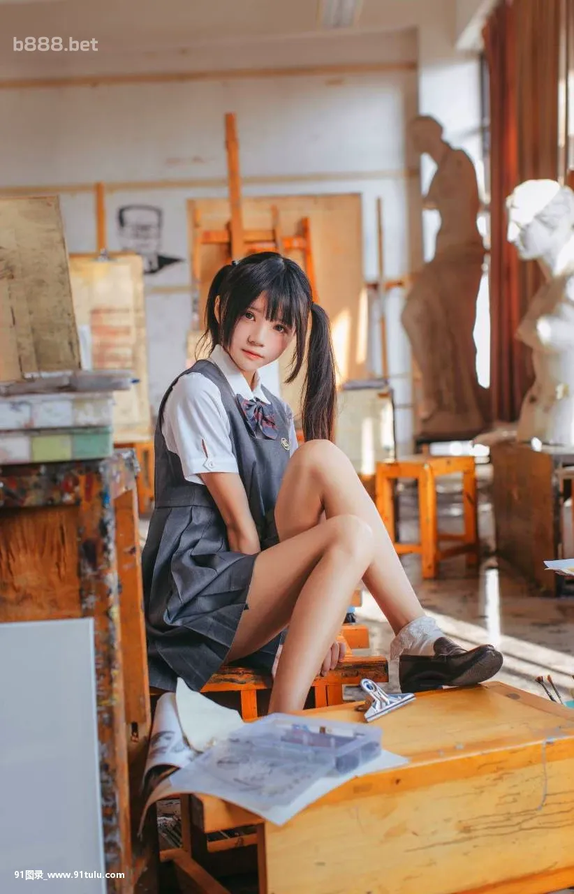 桜桃喵 画室少女   Loli schoolgirl cosplay [16P][写真 レイアウト iphone]